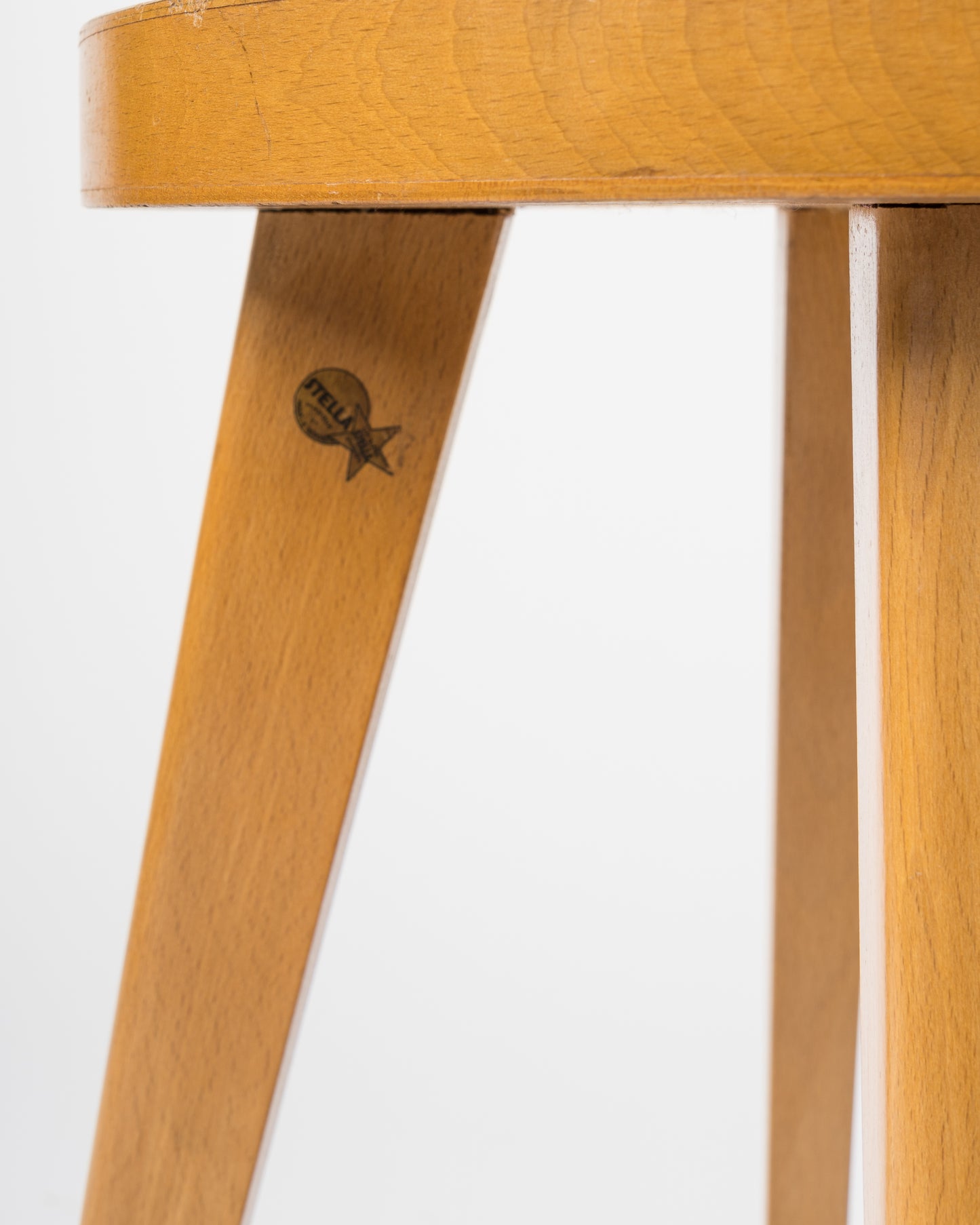 Four legged and copper plated steel ring stool by Stella manufacture France 1950's