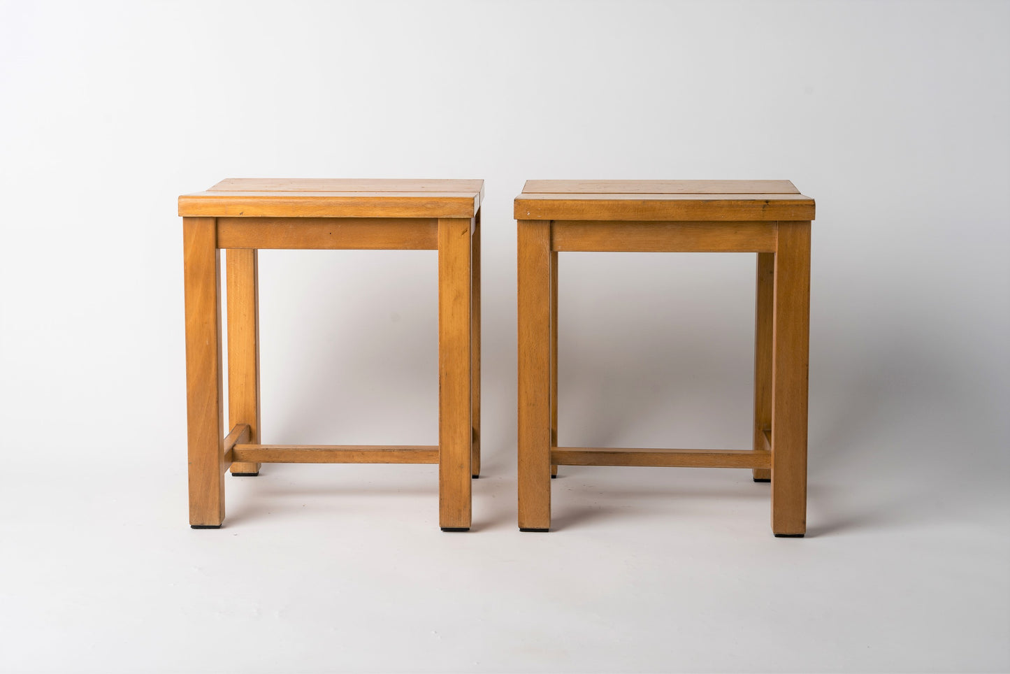 Pair of Modernist Stools for the "Tetras" Residence in Savoie, France, 1960s