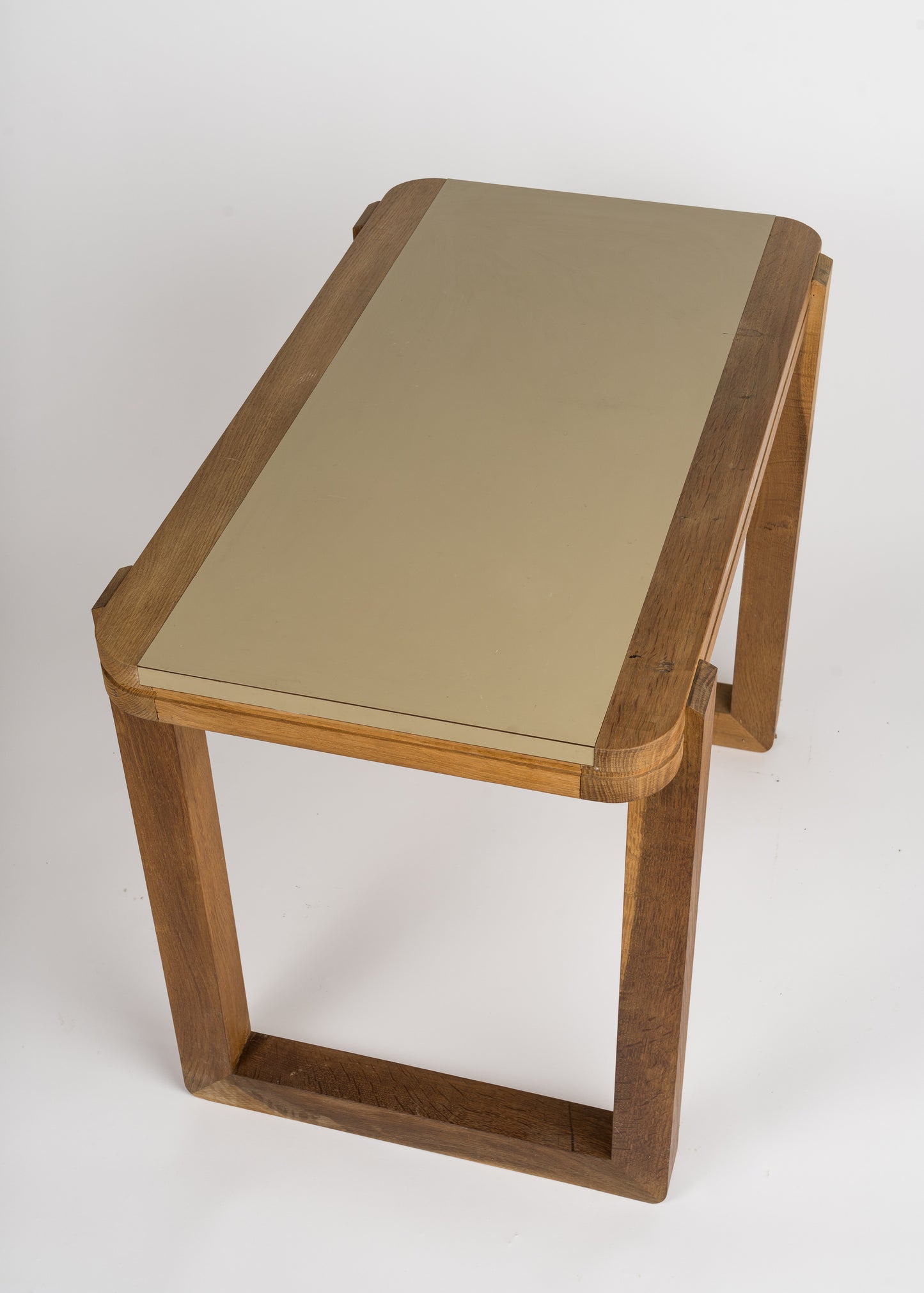 Architect solid Side Table desk with laminate top - France 1970