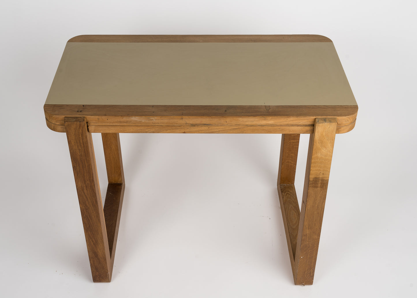 Architect solid Side Table desk with laminate top - France 1970