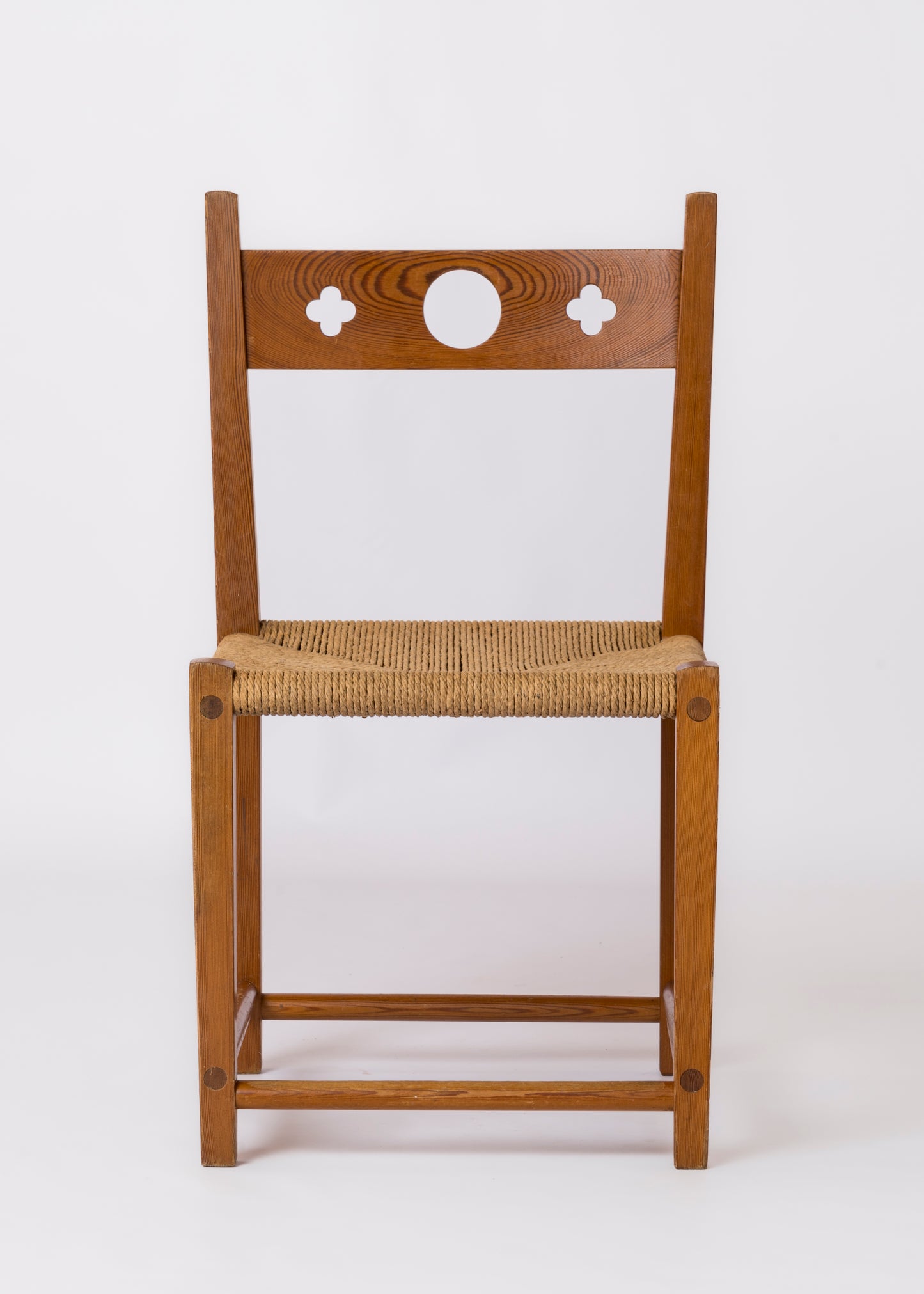 Scandinavian Rush and Solid Pinewood Chair - 1970's