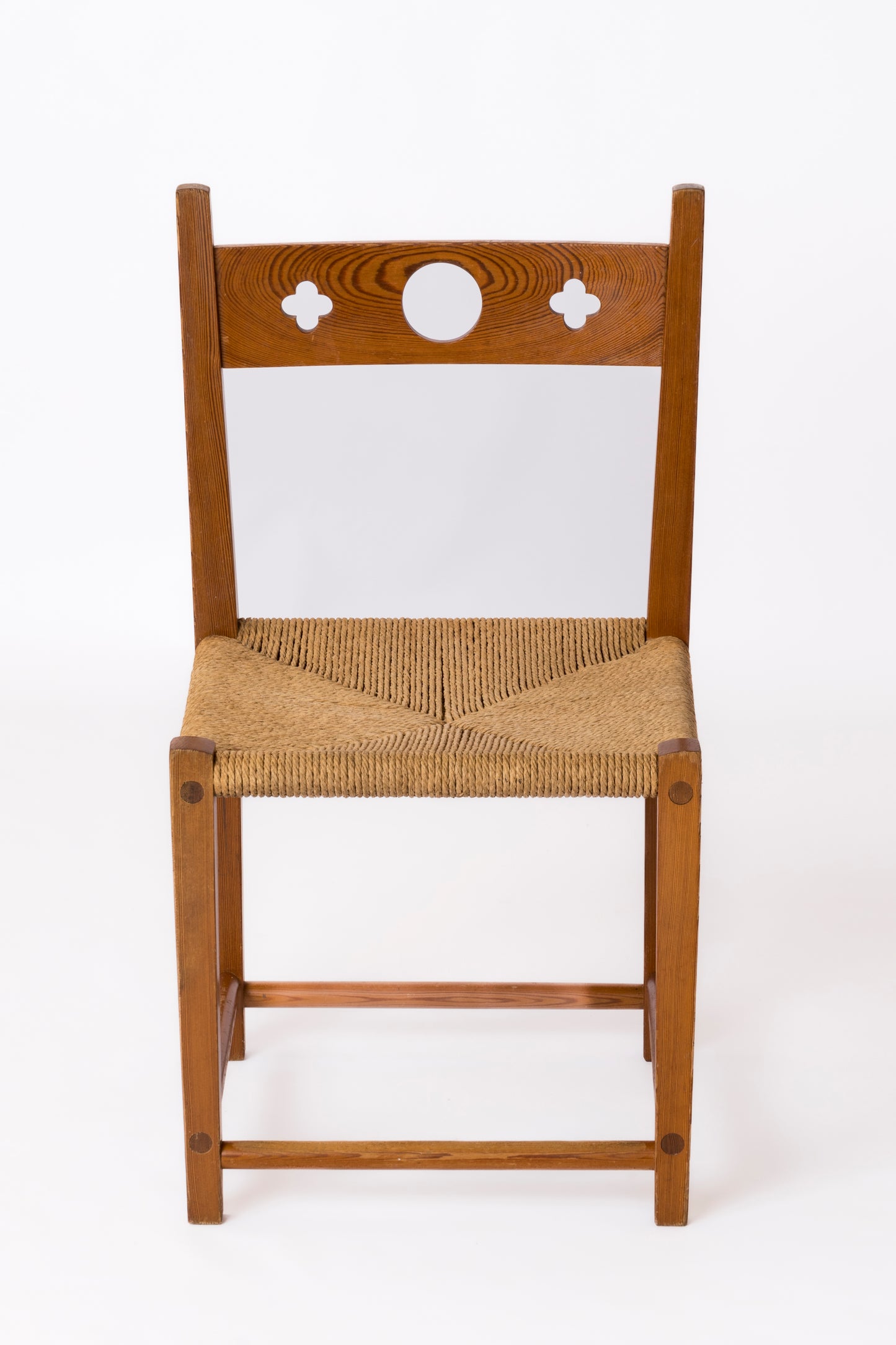 Scandinavian Rush and Solid Pinewood Chair - 1970's