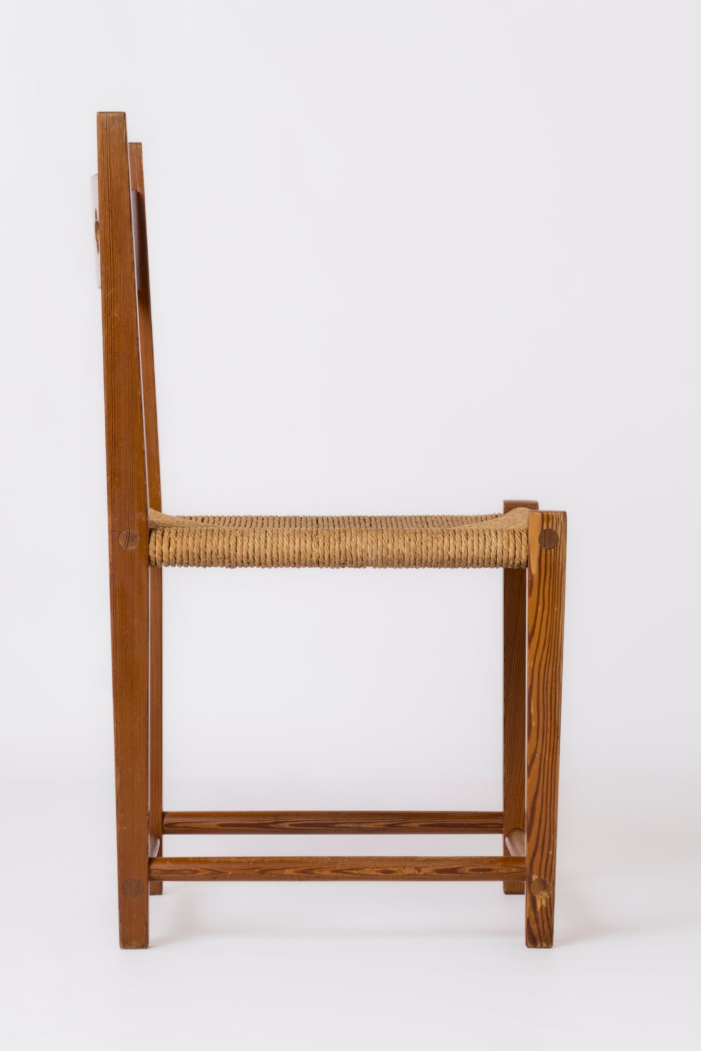 Scandinavian Rush and Solid Pinewood Chair - 1970's