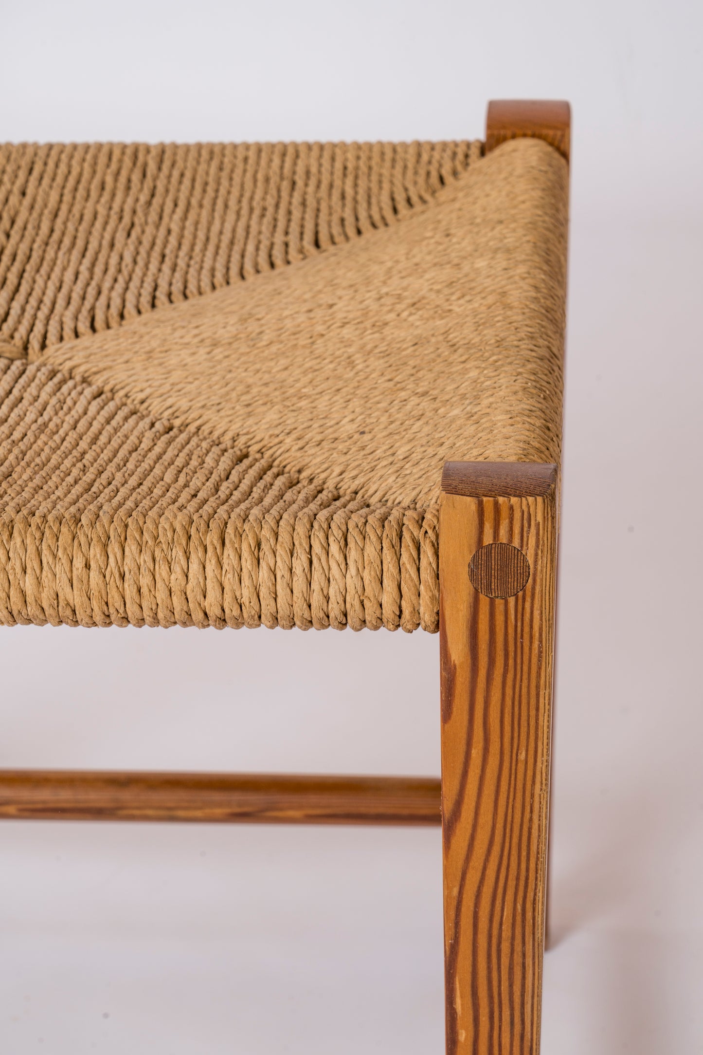 Scandinavian Rush and Solid Pinewood Chair - 1970's