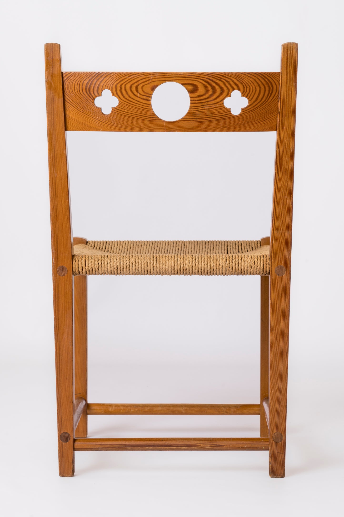 Scandinavian Rush and Solid Pinewood Chair - 1970's