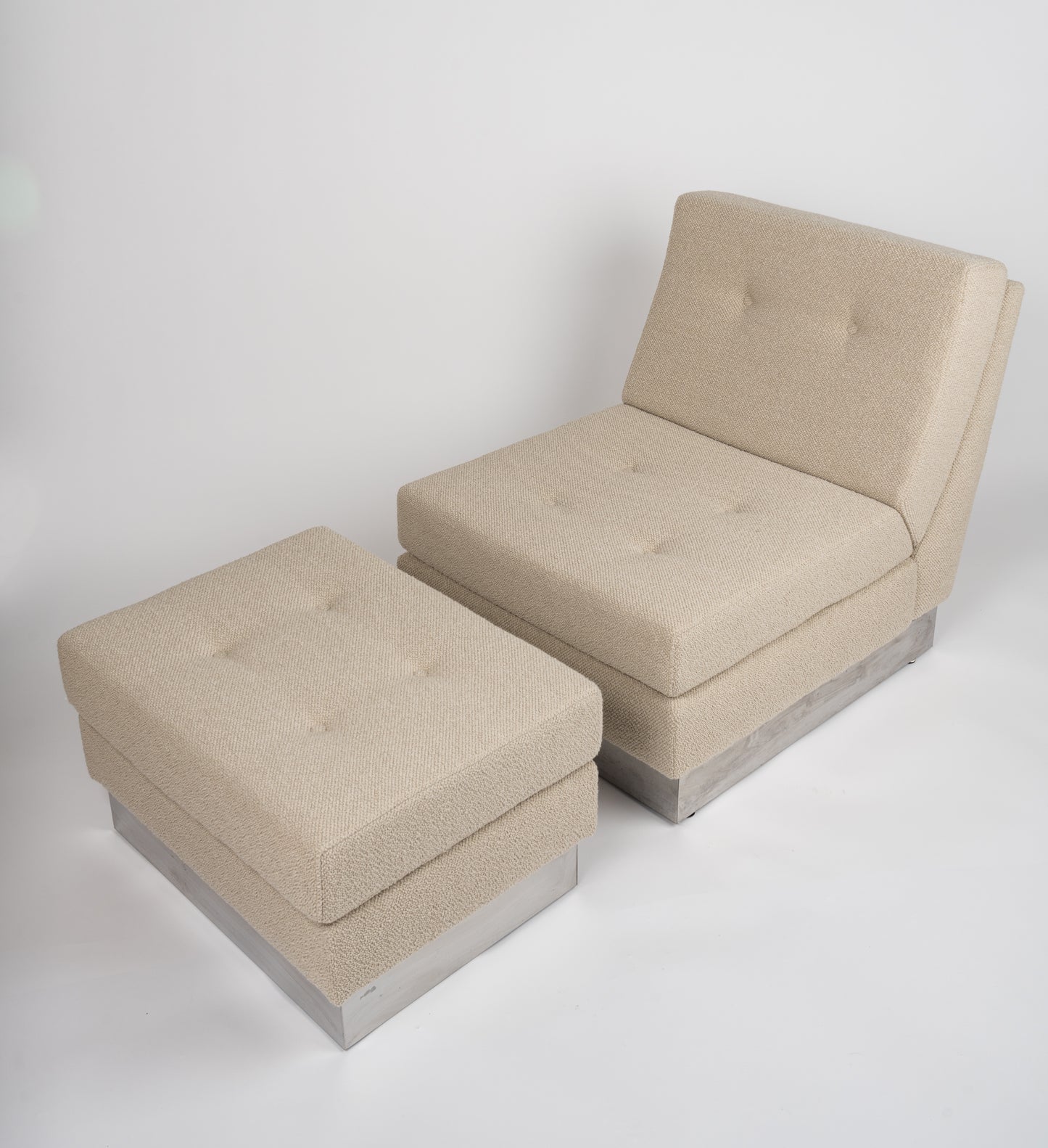 "California" Lounge Chair & Ottoman by Jaccques Charpentier - France 1970's